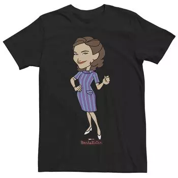 Мужская футболка с простым ретро-портретом Marvel WandaVision Agatha Harkness Licensed Character