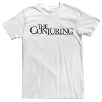 Мужская футболка с простым текстовым логотипом The Conjuring Licensed Character