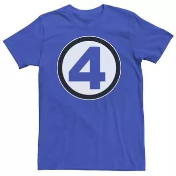 Мужская футболка с ярким логотипом на груди по центру Marvel Fantastic Four Licensed Character