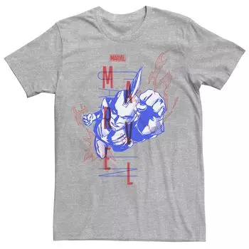 Мужская футболка с ярким плакатом и графическим рисунком Captain Flying Sketch Marvel