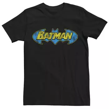 Мужская футболка с ярким текстовым логотипом DC Comics Batman Licensed Character