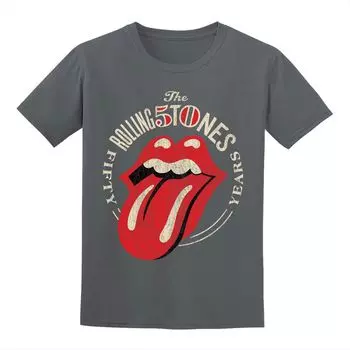 Мужская футболка с язычком в честь 50-летия Rolling Stones Licensed Character