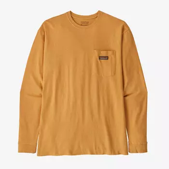 Мужская футболка с рабочим карманом и длинными рукавами Patagonia, цвет Dried Mango