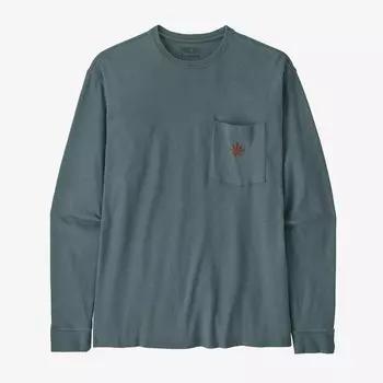 Мужская футболка с рабочим карманом и длинными рукавами Patagonia, цвет Hemp Leaf: Nouveau Green