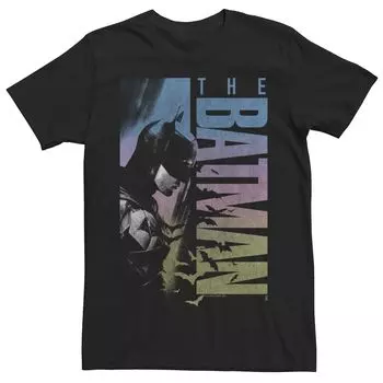 Мужская футболка с радужным плакатом DC Comics The Batman Licensed Character