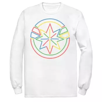 Мужская футболка с разноцветным логотипом Captain Marvel