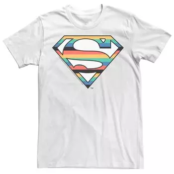 Мужская футболка с разноцветным логотипом и графическим рисунком DC Comics Superman Licensed Character