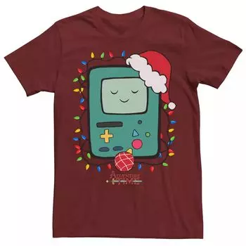 Мужская футболка с разноцветными огнями «Время приключений Bmo Holidays» Licensed Character