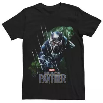 Мужская футболка с разрезами и портретом Marvel Black Panther Licensed Character