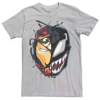 Мужская футболка с разрезом на лице Marvel Iron Man Venom Licensed Character