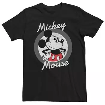 Мужская футболка с развевающимся портретом Микки Мауса Диснея Licensed Character