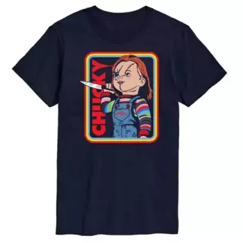 Мужская футболка с ретро-графикой Чаки Licensed Character, синий
