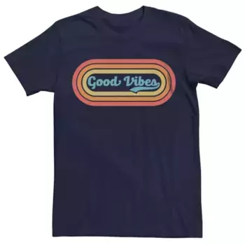 Мужская футболка с ретро-графикой Good Vibes Licensed Character, синий