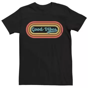 Мужская футболка с ретро-графикой Good Vibes Licensed Character, черный