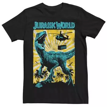 Мужская футболка с ретро-плакатом «Мир Юрского периода» T-Rex Licensed Character