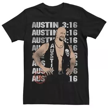 Мужская футболка с ретро-плакатом WWE Steve Austin 3:16 Licensed Character