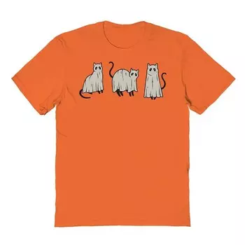 Мужская футболка с рисунком 3 Ghost Cats Halloween Licensed Character, оранжевый