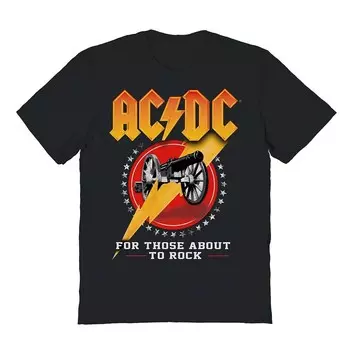 Мужская футболка с рисунком About To Rock Licensed Character, черный