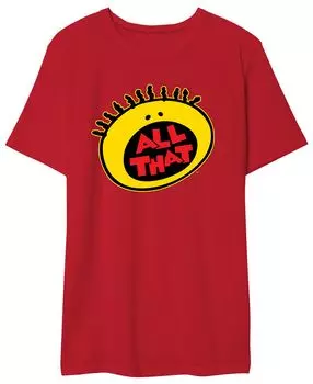 Мужская футболка с рисунком all that nickelodeon AIRWAVES, красный