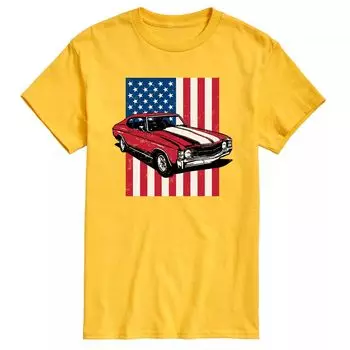 Мужская футболка с рисунком американского флага Muscle Car Licensed Character