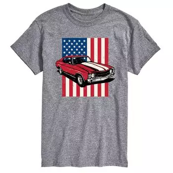 Мужская футболка с рисунком американского флага Muscle Car Licensed Character