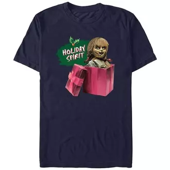 Мужская футболка с рисунком Annabelle Holiday Spirit Licensed Character, темно-синий