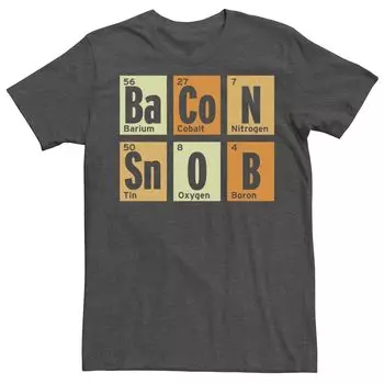 Мужская футболка с рисунком Bacon Snob Elements Licensed Character