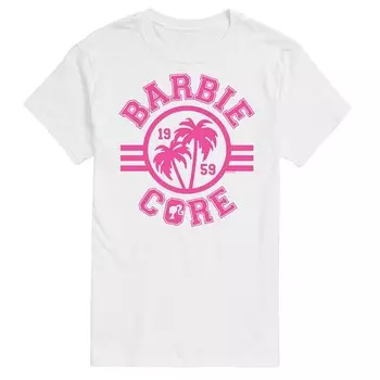 Мужская футболка с рисунком Barbie Barbiecore Collegiate Licensed Character, белый