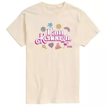 Мужская футболка с рисунком Barbie The Movie I Am Kenough Licensed Character, бежевый