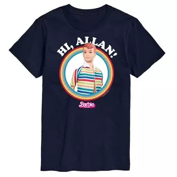 Мужская футболка с рисунком Barbie Theatrical Hi Allan Licensed Character, темно-синий