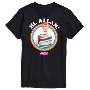 Мужская футболка с рисунком Barbie Theatrical Hi Allan Licensed Character, черный