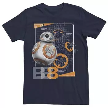 Мужская футболка с рисунком BB-8 Astromech Star Wars, синий