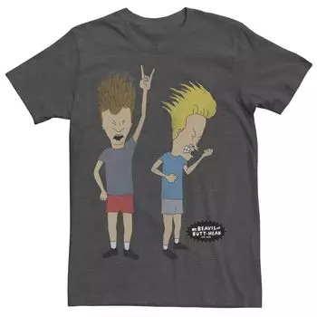 Мужская футболка с рисунком Beavis and Butthead с принтом на голову Licensed Character