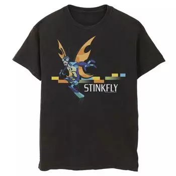Мужская футболка с рисунком Ben 10 Stinkfly Portrait Licensed Character, черный