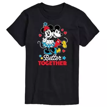 Мужская футболка с рисунком Better Together от Disney, черный