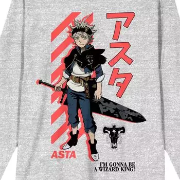 Мужская футболка с рисунком Black Clover Asta Licensed Character