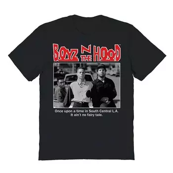 Мужская футболка с рисунком Boyz N The Hood Cover Licensed Character, черный