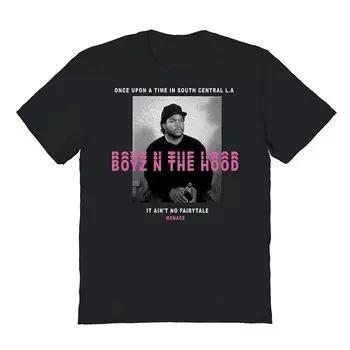 Мужская футболка с рисунком Boyz N The Hood Menace Licensed Character, черный