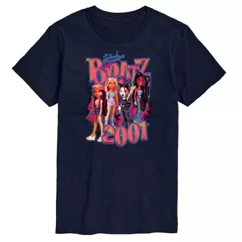 Мужская футболка с рисунком Bratz 2001 Licensed Character, темно-синий