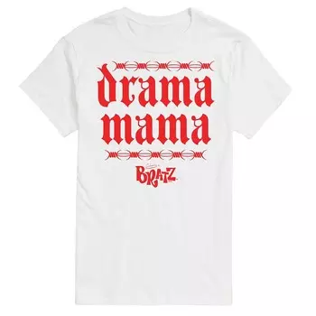 Мужская футболка с рисунком Bratz Drama Drama Licensed Character, белый