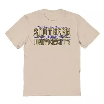 Мужская футболка с рисунком Britney Spears Crossroads Southern University Jaguars Licensed Character, песочный