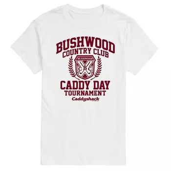 Мужская футболка с рисунком Caddy Shack Bushwood Licensed Character, белый