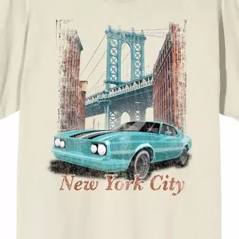 Мужская футболка с рисунком Car Fanatic New York City Licensed Character