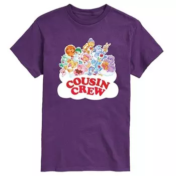 Мужская футболка с рисунком Care Bears Cousins Crew Licensed Character, фиолетовый