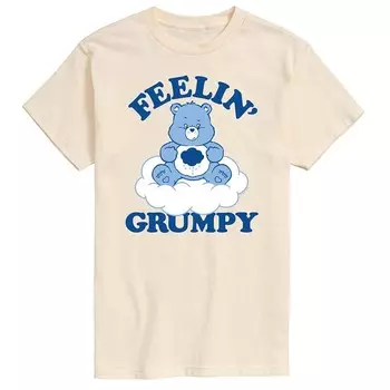 Мужская футболка с рисунком Care Bears Feelin' Grumpy Licensed Character, бежевый