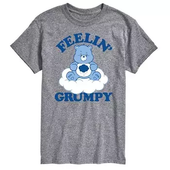 Мужская футболка с рисунком Care Bears Feelin' Grumpy Licensed Character, серый