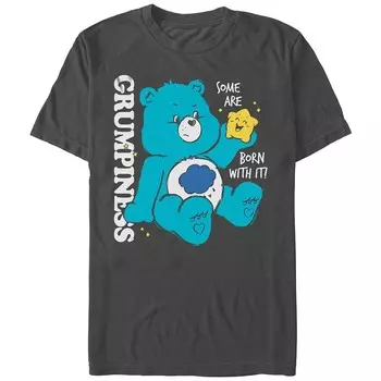 Мужская футболка с рисунком Care Bears Grumpiness Licensed Character, цвет Charcoal