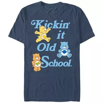 Мужская футболка с рисунком Care Bears Kickin' It Old School Licensed Character, цвет Navy Heather