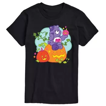Мужская футболка с рисунком Care Bears Pumpkin Care Bear Licensed Character, черный