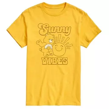 Мужская футболка с рисунком Care Bears Sunny Vibes Licensed Character, желтый